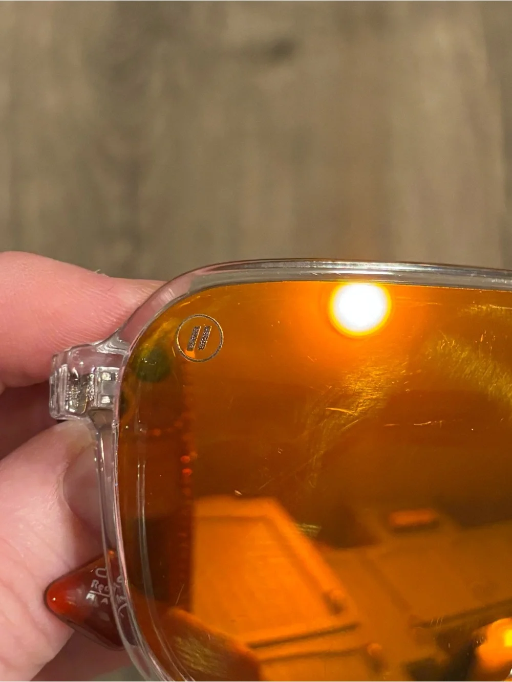 Blenders Meister X2 Orange Circuit Redbull Polarized Sunglasses ISSUE: Lens Wear